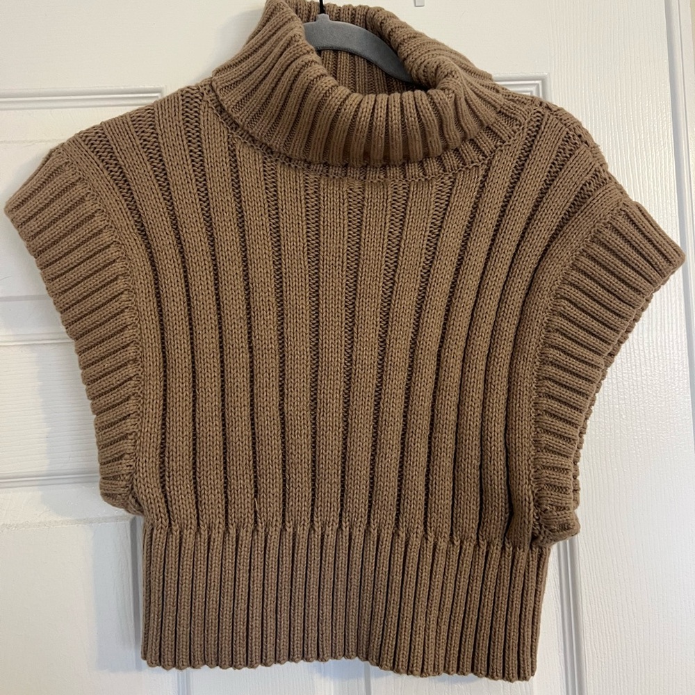 Emory Park Ribbed Brown Turtleneck Sweater